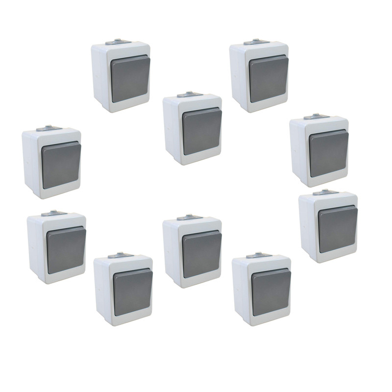 کلید تک پل صنعتی پارت الکتریک مدل P-B-10 بسته 10 عددی