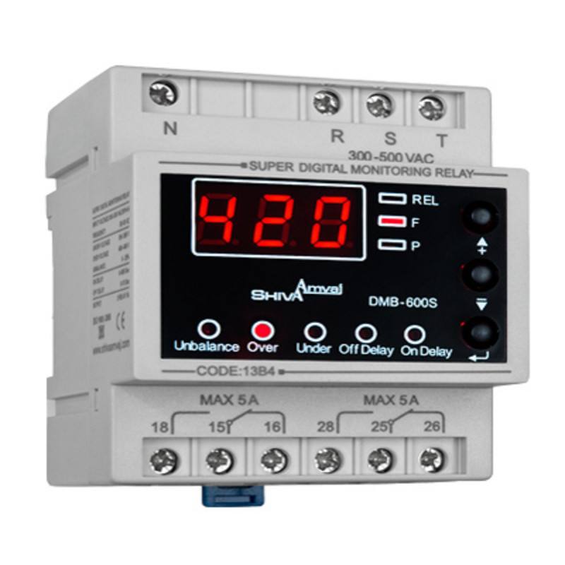 رله سوپر کنترل فاز دیجیتال شیوا امواج مدل DMB-600S کد 13B4