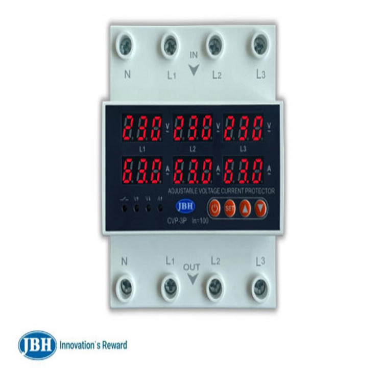 محافظ ولتاژ و جریان سه فاز 63 آمپر جی بی اچ کد JBH/CVP-63/3PH/63A