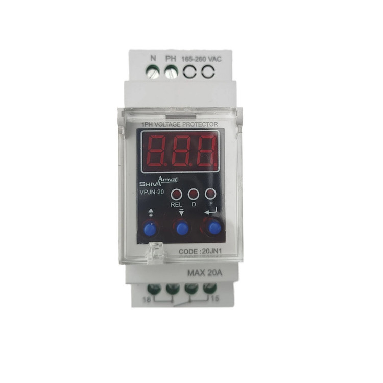 محافظ ولتاژ شیوا امواج مدل دیجیتالی VPJN-20 کد 20JN1 بسته سه عددی