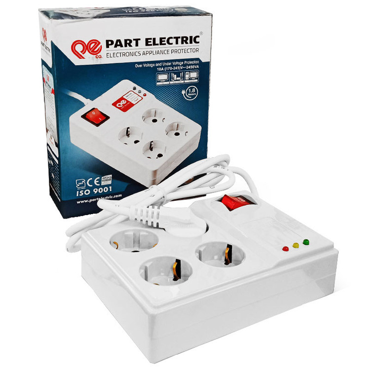 محافظ ولتاژ پارت الکتریک مدل 4 شاخه P-1800