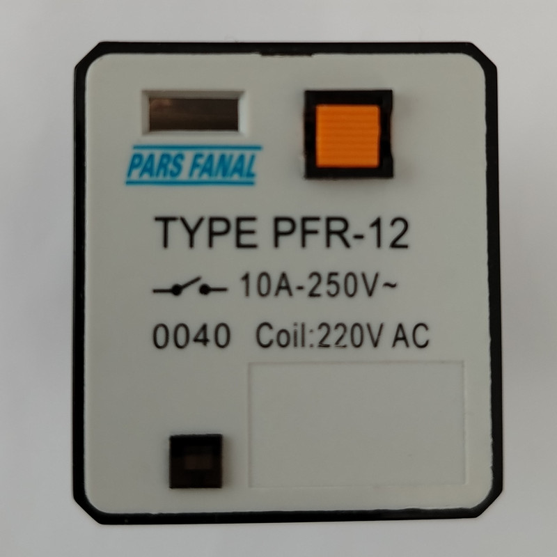 رله شیشه ای 2 کنتاکت 220 ولت پارس فانال مدل PFR-12