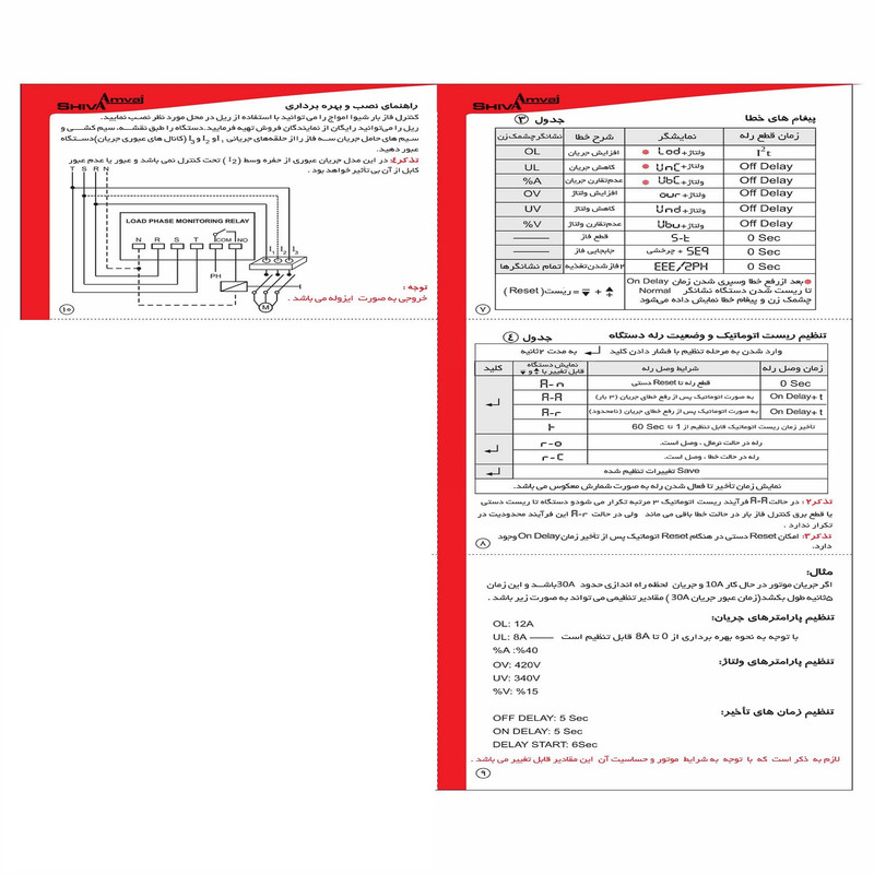 کنترل فاز بار 60 آمپر شیوا امواج مدل LPF-60A کد 13F5