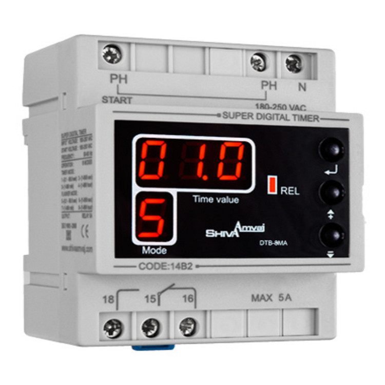 سوپر تایمر دیجیتال شیوا امواج مدل DTB-8MA کد 14B2 بسته دو عددی