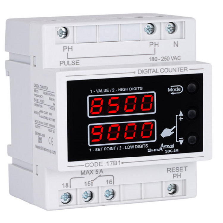 شمارنده دیجیتال شیوا امواج مدل SDC-2M کد 17B1 بسته دو عددی
