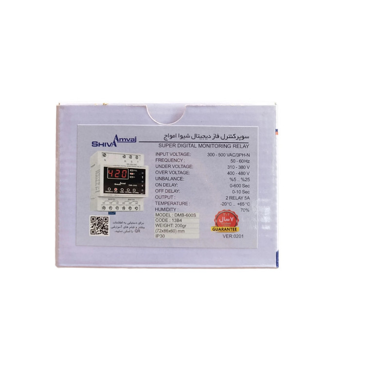 رله سوپر کنترل فاز دیجیتال شیوا امواج مدل DMB-600S کد 13B4